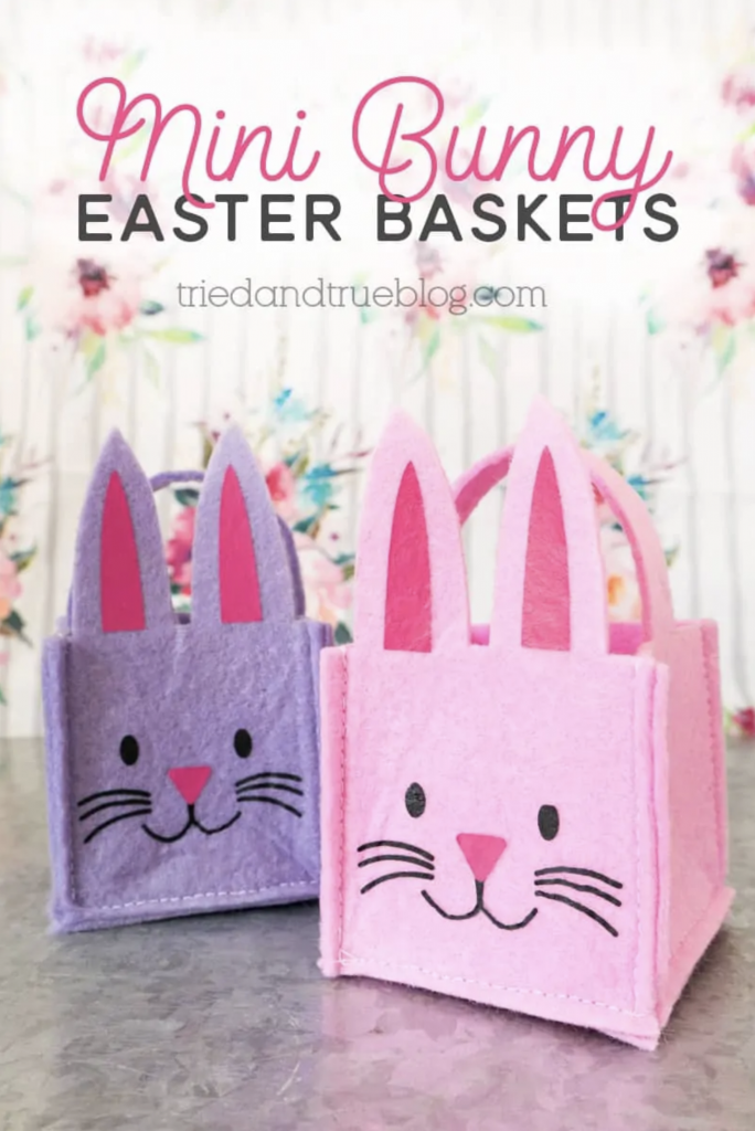 Make Easter Baskets using your Cricut and felt.