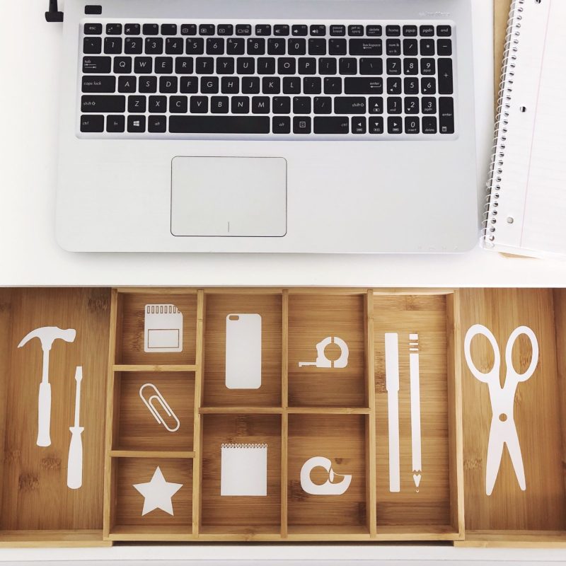 Cricut vinyl drawer organizers