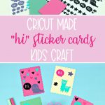Sometimes it just takes a handmade card to brighten someone's day! Spread random acts of kindness with these adorable Cricut Hello Cards, perfect for kids to make! Simple and easy to make with a Cricut Maker, Cricut Explore Air or even the Cricut Joy! All you need is cardstock and vinyl! #CricutMaker #CricutExplore #CricutCreated #CricutCrafts #CricutMade #DIYCards #HandmadeCards