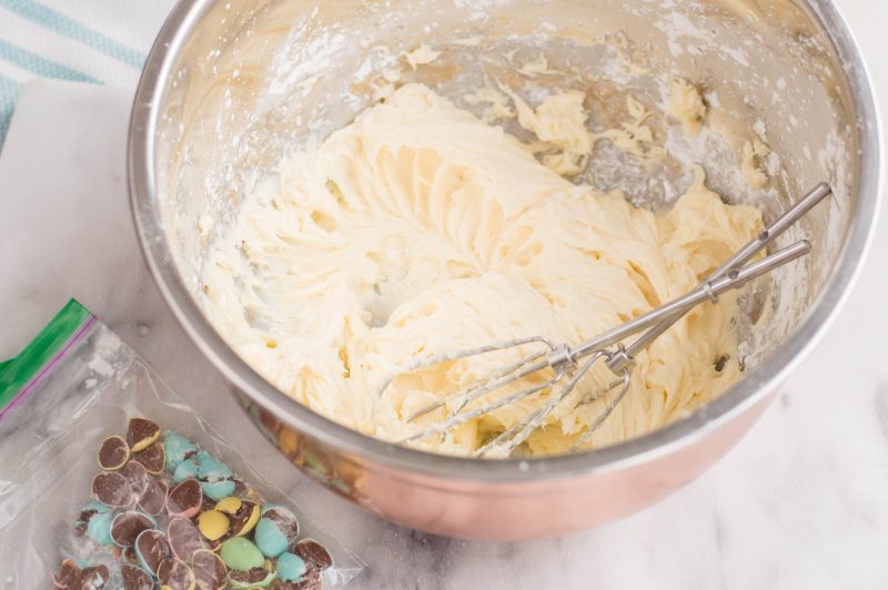 Looking for an Easter dessert idea? This Easter Cookie Dip Recipe is a sweet Easter treat that kids will love! Yummy and easy this simple Easter dessert is made with Cadbury Mini Eggs! #Easter #Dessert #Recipe