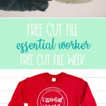 The perfect free essential worker cut file. Download this Essential Worker Stay Home Because I Can't cut file to use with your Cricut Maker, Cricut Explore, Silhouette Cameo or other electronic cutting machine to make projects for essential workers! Makes a great DIY tshirt, mug or hoodie! #EssentialWorkers #CutFiles #SVGFiles #FreeSVG #CricutCrafts #CricutMaker #CricutExplore #CricutProject #SilhouetteCameo