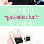 This free svg file is so cute! Grab this free Quarantine Hair Don't Care cut file from Hello Creative Family. Perfect for DIY tank tops, shirts and tote bags! A super fun craft idea to make with your Cricut or Silhouette while social distancing during Covid-19! #CricutCrafts #CricutMaker #QuarantineHair #FreeSVG #CutFiles #SVGFiles #CricutCreated #CricutMade