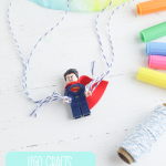 Looking for a DIY Lego Craft Idea? These DIY Lego Superhero Parachutes are fun and easy to make with supplies you probably already have at home! Make for Lego Star Wars characters, Lego Minecraft Characters, Superhero Lego Characters and more! Great lego crafts for birthday parties! #Lego #Crafts #LegoBirthday #LegoCrafts #LegoIdeas #CraftProjects #KidsCrafts