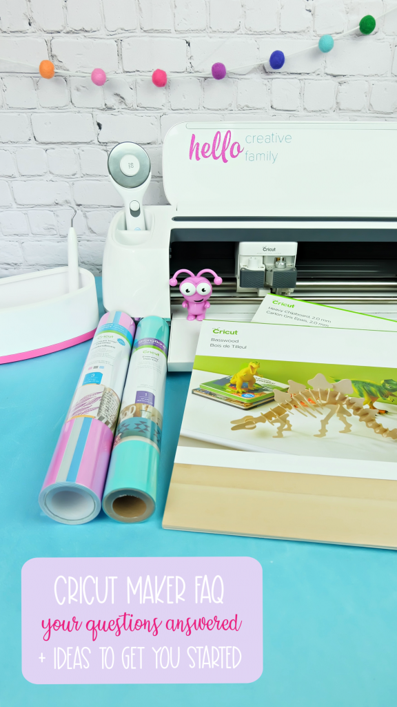 Get all your Cricut questions answered in this Cricut Maker FAQ. What materials does the Cricut Maker Cut? What do I need to buy to go with my Cricut Maker? What are some Cricut Ideas for projects? What makes the Cricut Maker and the Cricut Explore Air Different? and more! #CricutMaker #CricutExplore #CricutCreated #Sponsored #CricutCrafts #CricutIdeas #CricutMade #CuttingMachines
