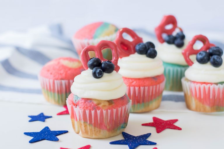 Patriotic Cupcakes Recipe- Perfect For Fourth Of July