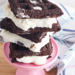 Ummmm YUM!!! Waffle Brownie Ice Cream Sandwiches?!?!? Yes please! Pull out that waffle maker, a box of brownie mix and a tub of ice cream and get ready to create your new favorite dessert idea! This recipe is so easy and the perfect hot summer day treat (or any season for comfort food). Make this homemade ice cream sandwich recipe once and you'll be batch cooking this dessert for your freezer! #IceCream #IceCreamSandwich #Summer #SummerRecipe #Recipe #DessertRecipe #Wafflebrownie
