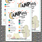 Looking for kids activities for camping? Download this free camping scavenger hunt printable, print and take with you for hours of old fashioned summer fun! #Camping #printable #FreePrintable #kidsacitivities #Summer #scavengerhunt