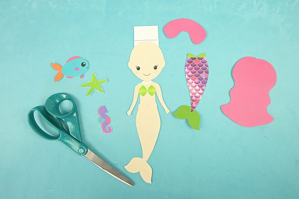 Sparkle Mermaid Bookmark Craft With Free Printable Step 1
