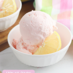 The perfect cool summer treat! This easy no churn pink lemonade ice cream recipe uses just 3 ingredients and doesn't require an ice cream maker! Make the simple base in just 10 minutes. Sure to become a family favorite! #IceCream #recipe #pinklemonade #summerrecipe #nochurn #nochurnicecream #dessert #pinkdessert #homemade #homemadeicecream