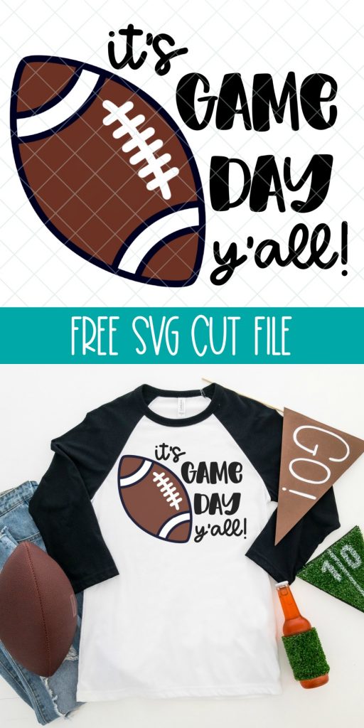 Whether you are into high school football, the NFL, CFL or only tune in for the Super Bowl, <b>half football svg free</b>, you are going to love these 14 free Football SVG Cut Files! Perfect for making shirts for game day using your Cricut or Silhouette! #CricutMaker #CricutMade #CricutCreated #Silhouette #SilhouetteCameo #Football #CutFiles #SVGFiles #FootballCrafts #Superbowl #HighSchoolFootball