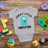 Papa's Little Monster Cut File- The perfect SVG bundle for creating handmade baby shower gifts! This cut file bundle comes with 5 different monsters along with the names of special family members for making onesies and baby shirts using your Cricut or Silhouette. #BabyGift #handmade #Cricut #Silhouette