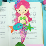 Looking for a fun mermaid craft with kids? Use our Free Sparkle Mermaid Bookmark Printable and easy step by step instructions for some easy crafting fun with kids! #MermaidCrafts #mermaids #Crafts #KidsCrafts #DIY #ModPodge #Printable #FreePrintable #MermaidPrintable