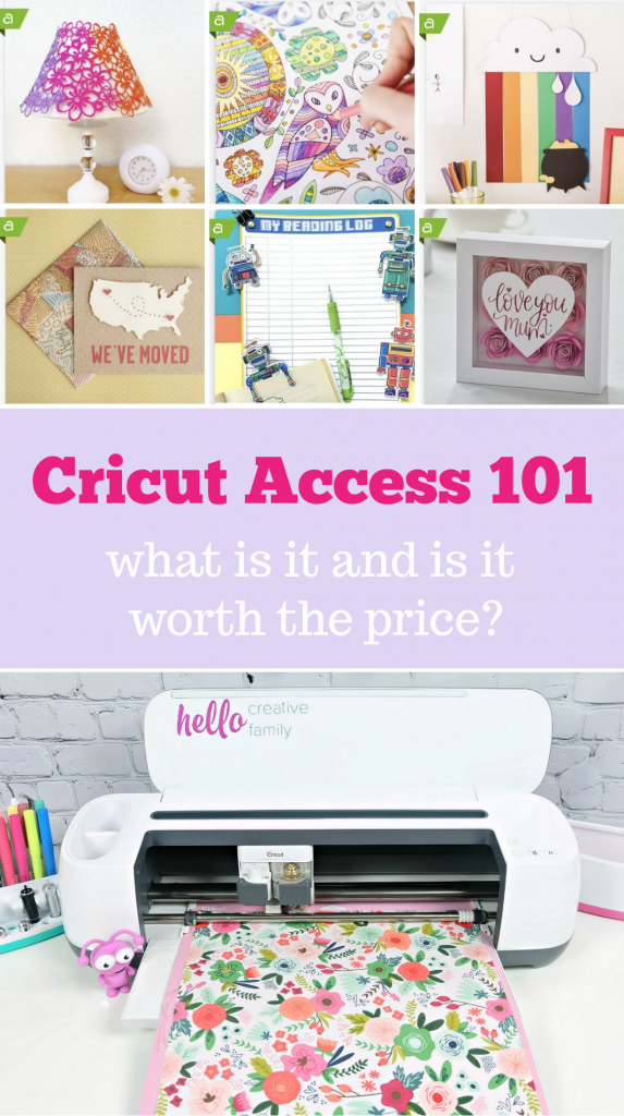 Are you a Cricut newbie? If so you might be wondering "What is Cricut Access?" and "Is Cricut Access Worth The Price?"Get the 411 on Cricut Access, get our opinion on who needs it and if it's worth the money! #Cricut #CricutCreated #CricutMade #CricutAccess #CutFiles