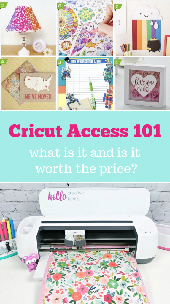Are you a Cricut newbie? If so you might be wondering "What is Cricut Access?" and "Is Cricut Access Worth The Price?"Get the 411 on Cricut Access, get our opinion on who needs it and if it's worth the money! #Cricut #CricutCreated #CricutMade #CricutAccess #CutFiles