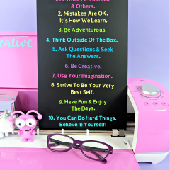 DIY Homeschool Rules Sign Made with the Cricut from from Hello Creative Family