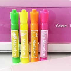 Highlighter Name Labels Made With The Cricut From Pineapple Paper Company