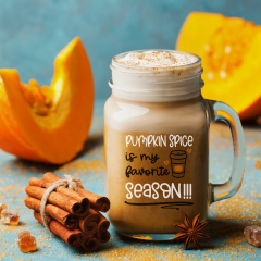 Cute fall mug with the words Pumpkin Spice Is My Favorite Season.