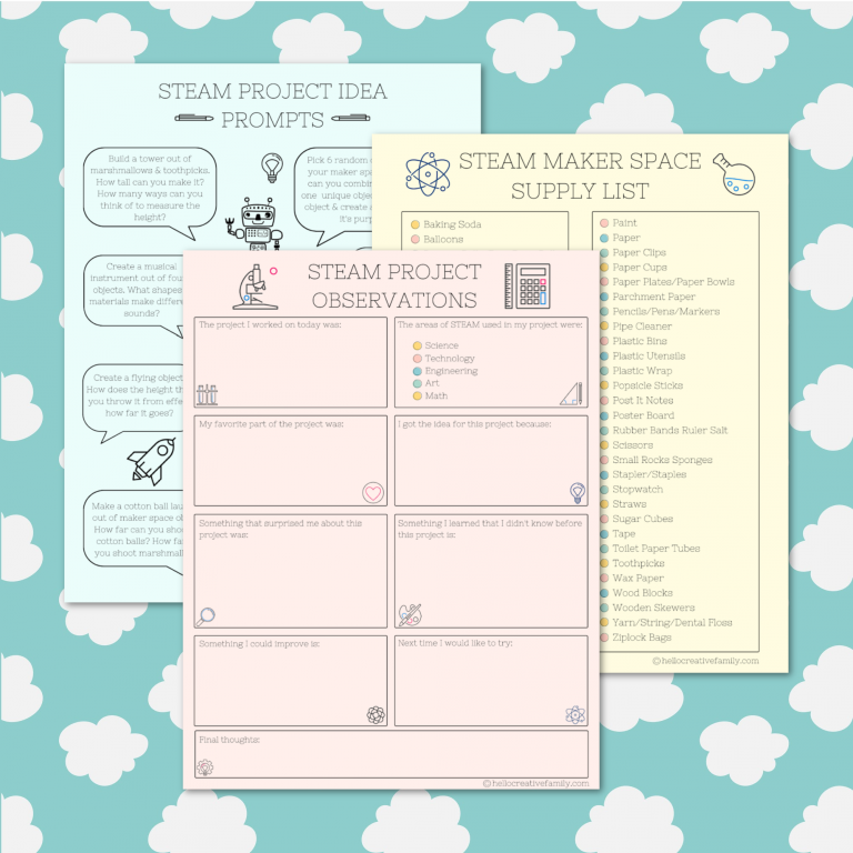 16 Free STEAM Worksheets For Kids