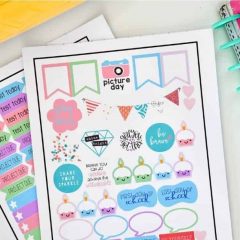 School Planner Stickers Made With The Cricut from Tastefully Frugal