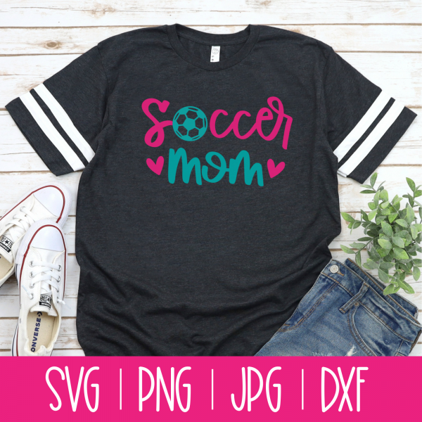 Shout it loud and proud Soccer Mom! Use this fun cut file with your Cricut or Silhouette for DIY shirts, mugs, bags, minivan decals and more! #SVGCutFile #SVG #CutFile #Soccer #SoccerMom #Cricut #Silhouette