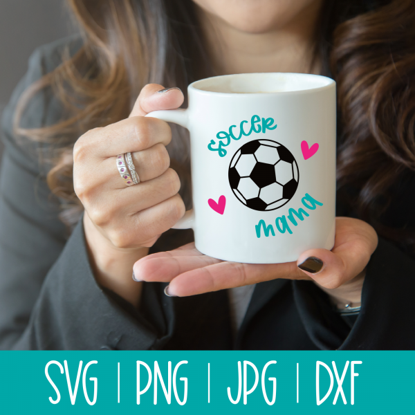 Shout it loud and proud Soccer Mama! Use this fun cut file with your Cricut or Silhouette for DIY shirts, mugs, bags, minivan decals and more! #SVGCutFile #SVG #CutFile #Soccer #SoccerMom #Cricut #Silhouette