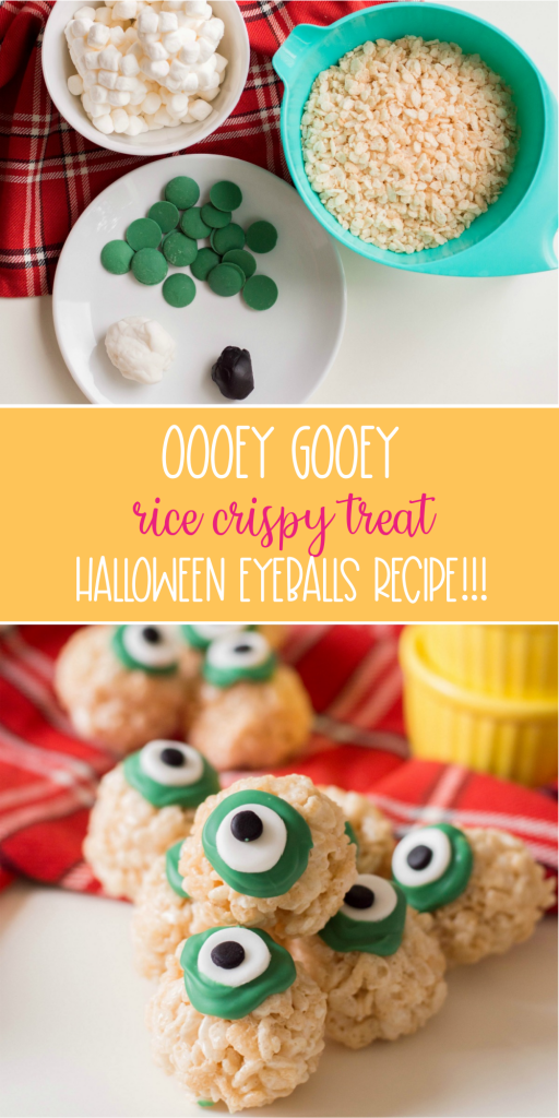Looking for a yummy Halloween treat idea that's perfect for a class Halloween party snack idea? This No Bake Halloween Rice Crispy Treat is yummy, easy, delicious and oh so fun! #halloween #halloweentreat #halloweenparty #snack #nobake #homemade