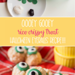 Looking for a yummy Halloween treat idea that's perfect for a class Halloween part? This No Bake Halloween Rice Crispy Treat is yummy, easy, delicious and oh so fun! #halloween #halloweentreat #halloweenparty #snack #nobake #homemade