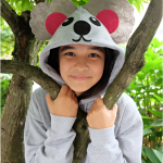 Looking for a quick and easy Halloween costume idea? This Easy 15 Minute No Sew Koala Halloween Costume is made using a hooded sweatshirt, felt and a glue gun! Includes a free template and an SVG file to cut with your Cricut or other electronic cutting machine! #koala #Halloween #NoSewCostume #handmade #Cricut #CricutMade #CricutCreated #CricutHalloween