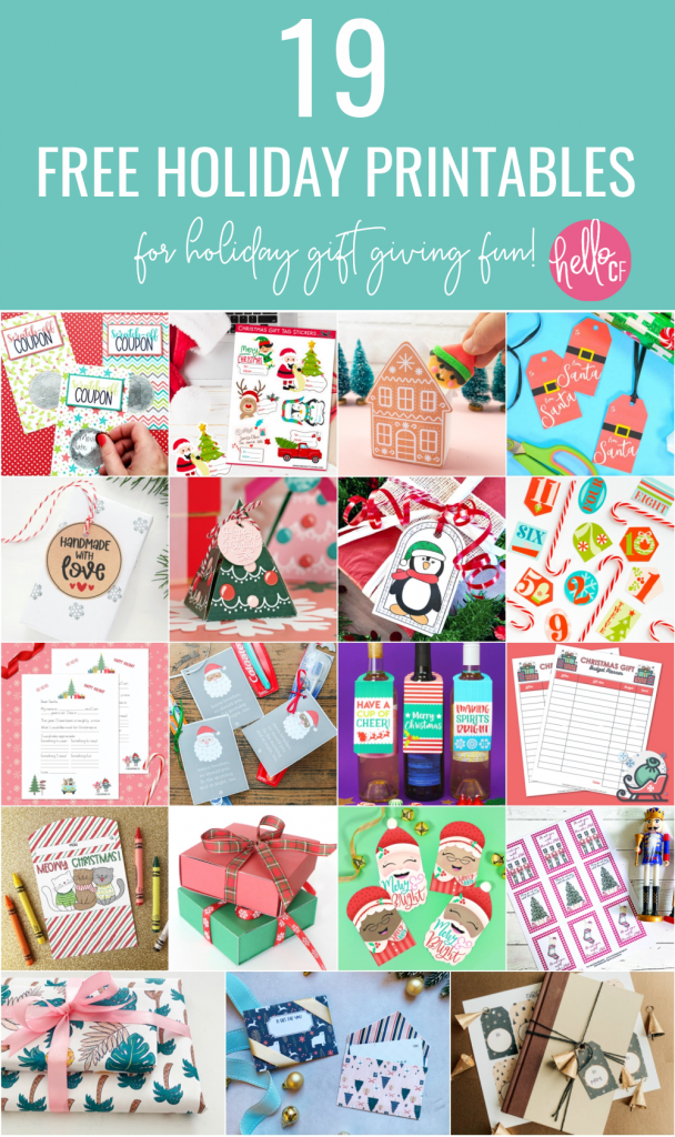 Download 19 free holiday printables from a letter to Santa printable template to free holiday gift tags, to printable holiday gift wrap! We've got you covered with these beautiful free Christmas printables! #Printables #ChristmasPrintable #LetterToSanta #SantaLetter #Printable #Holidays #Christmas #KidsActivities