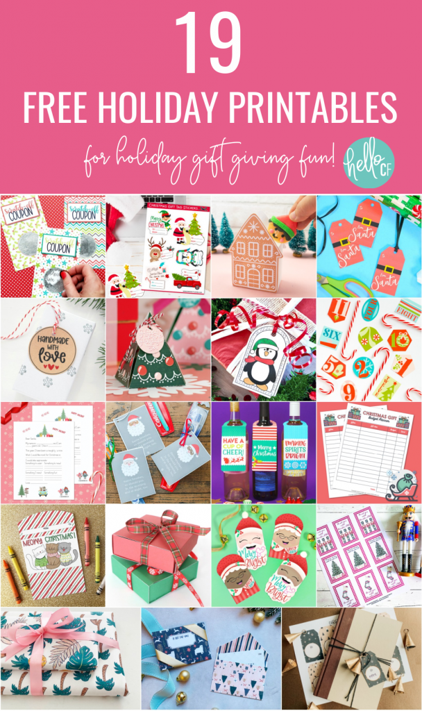 Download 19 free holiday printables from a letter to Santa printable template to free holiday gift tags, to printable holiday gift wrap! We've got you covered with these beautiful free Christmas printables! #Printables #ChristmasPrintable #LetterToSanta #SantaLetter #Printable #Holidays #Christmas #KidsActivities