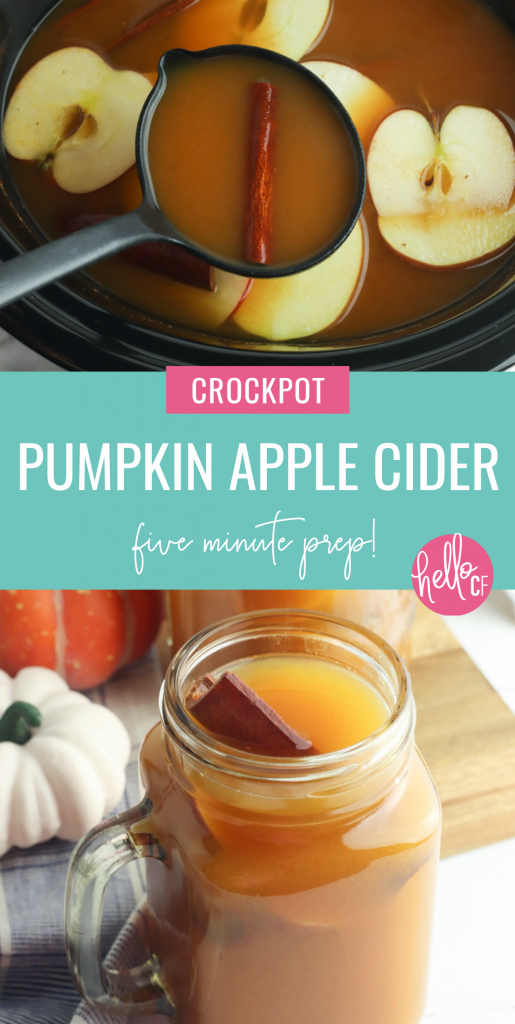 You've tried a pumpkin spice latte, but have you tried pumpkin spice apple cider? This easy crockpot recipe takes just 5 minutes of prep. Let it simmer in your slow cooker or instant pot and smell the scents of cinnamon, apple and nutmeg fill your home! The yummiest fall beverage you could ever imagine! Drink it all winter long! #Cider #Recipe #applecider #pumpkinspice #crockpotdrink #crockpot #slowcooker slowcookerrecipe