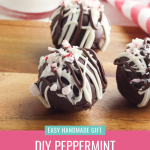 Learn how to make the best DIY Peppermint Hot Chocolate Bombs with this easy tutorial! This recipe is easy to make, fun to drink and makes a great handmade stocking stuffer or Christmas gift that everyone will love! Stuffed full of marshmallows, peppermint candy and hot chocolate goodness! #Peppermint #HotChocolate #Recipe #ChristmasRecipe #FoodGift #Handmade #handmadegiftidea