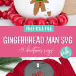 Download a free Oh Snap Gingerbread Man SVG File along with 17 free Christmas Ornament Cut Files! Use for Christmas crafting with your Cricut Maker, Cricut Explore Air, Cricut Joy or Silhouette Cameo to make handmade gifts for Christmas or DIY Ornaments to trim your Christmas tree! #ChristmasCrafting #ChristmasOrnaments #DIYOrnaments #DIYChristmas #ChristmasGnome #Gnome #SVGFiles #CutFilles #FreeSVG #CricutChristmas #CricutMade #CricutCreated