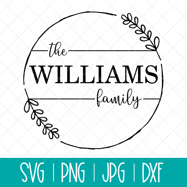 Customizable Family Name Round Stamp Label SVG- Perfect For Christmas Ornaments