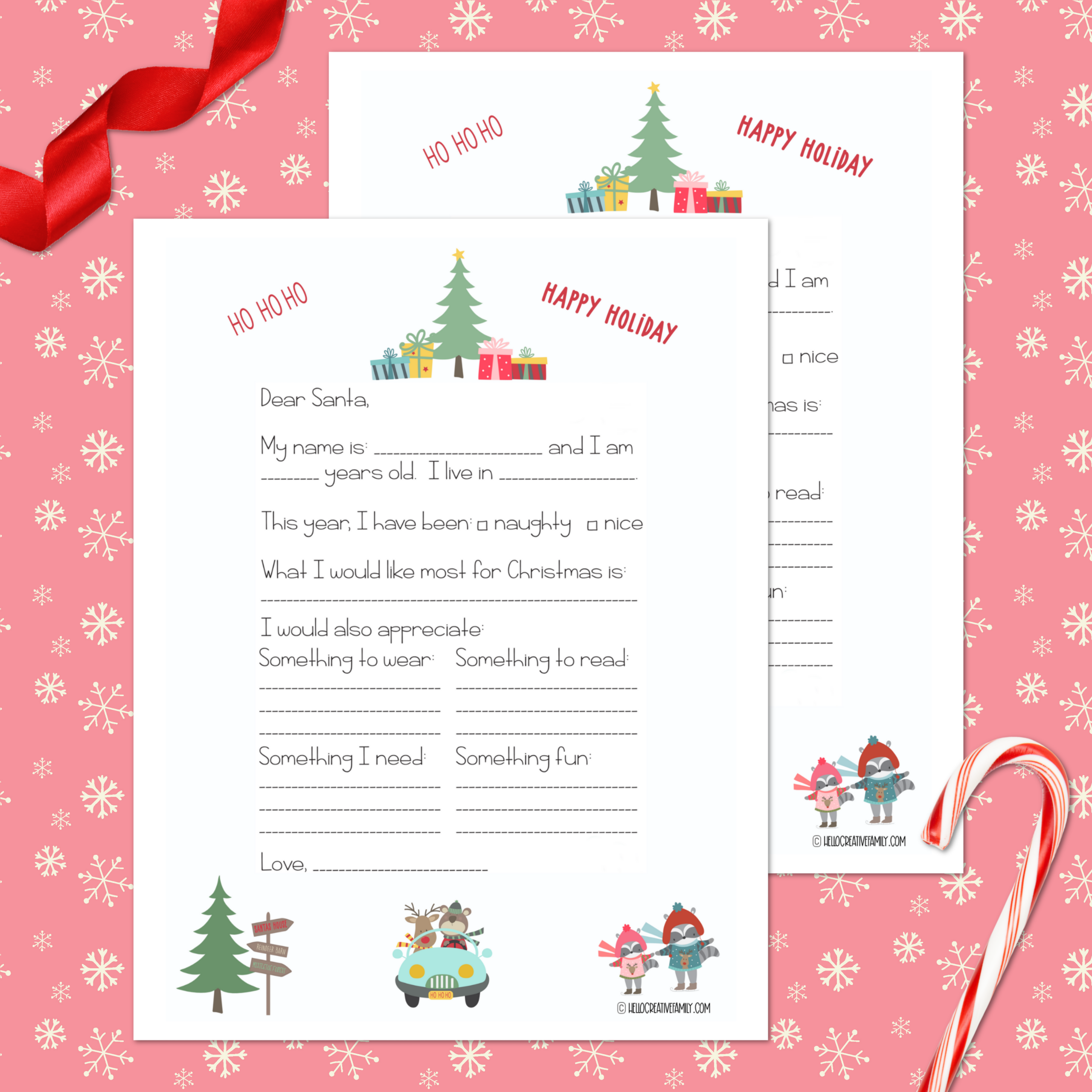 Free Santa Letter Printable Template + 23 Holiday Printables Regarding Free Letters From Santa Template