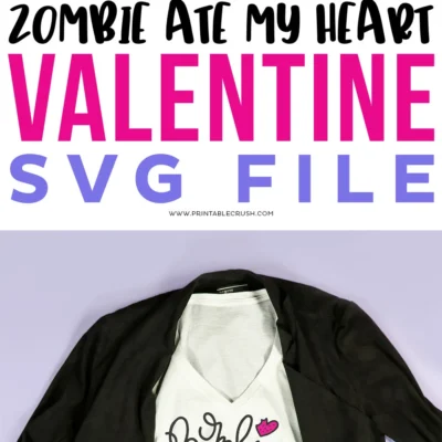 Zombie Ate My Heart SVG File from Printable Crush