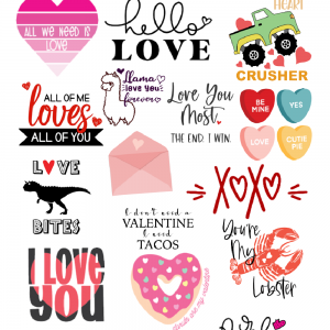 Looking for Cricut Valentine Ideas? We've got 20 free Cricut Valentine Cut Files from some of your favorite craft bloggers! You can make tons of easy Cricut Valentine Crafts with these free SVG files including Valentine onesies, shirts, mugs and more! #Valentine #Cricut #CutFiles #Heart #ValentineCrafts #CricutCrafts #FreeSVG #CutFiles #CricutCreated #CricutMade