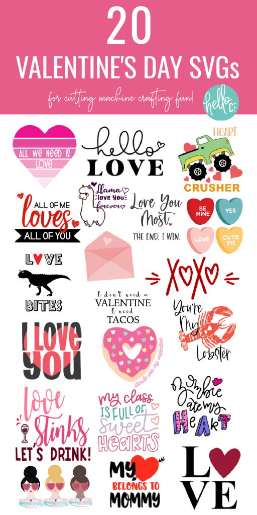 Looking for Cricut Valentine Ideas? We've got 20 free Cricut Valentine Cut Files from some of your favorite craft bloggers! You can make tons of easy Cricut Valentine Crafts with these free SVG files including Valentine onesies, shirts, mugs and more! #Valentine #Cricut #CutFiles #Heart #ValentineCrafts #CricutCrafts #FreeSVG #CutFiles #CricutCreated #CricutMade