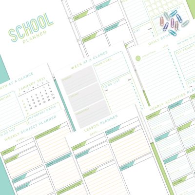 Tired of procrastinating? Ready to get organized? Download this free School Planner printable! Includes a 2021 dated pages along with blank pages you can fill in yourself along with a lesson planner, daily, weekly and monthly planner pages and so much more! Perfect for teachers lesson plans, student planner, homeschool kids and homeschool families! #Printables #Freeprintables #StudentPlanner #SchoolPlanner #Calendar #2021 #homeschool