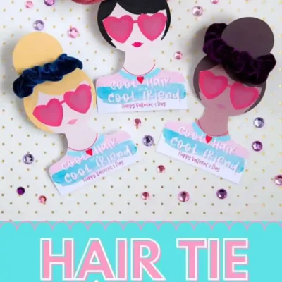 Scrunchie Valentine Card SVG File From Fynes Designs