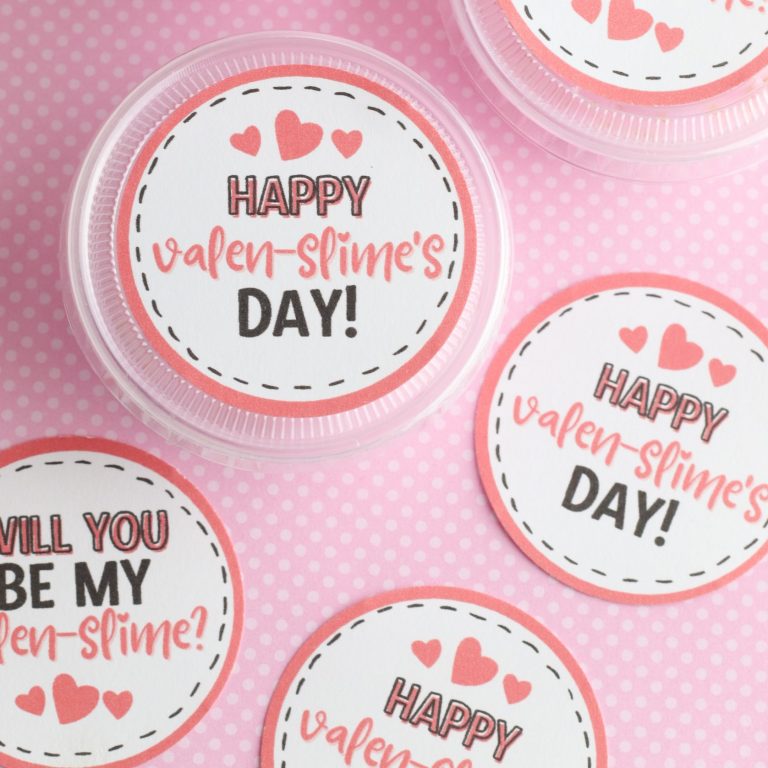 DIY Slime Valentine Cards With Free Printable