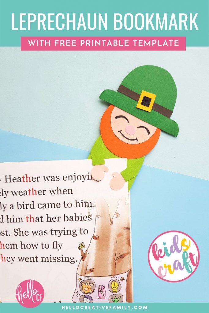 Looking for fun St Patricks Day projects for kids? We've got you covered with this kids leprechaun craft! We're making leprechaun bookmarks! Grab the free leprechaun printable template and follow the easy step by step instructions. Also includes a St. Patrick's Day reading list and 11 St. Patrick's Day projects and activities perfect for homeschooling! 