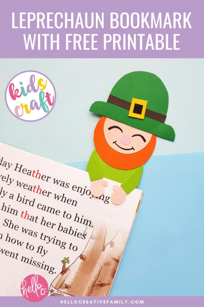 Looking for fun St Patricks Day projects for kids? We've got you covered with this kids leprechaun craft! We're making leprechaun bookmarks! Grab the free leprechaun printable template and follow the easy step by step instructions. Also includes a St. Patrick's Day reading list and 11 St. Patrick's Day projects and activities perfect for homeschooling!