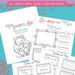 Happy Mother's Day! We have a super cute, free Mother's Day Printable Bundle that kids can fill out for their mom! It includes a coupon book for mom, All About My Mom questionnaire and a DIY Mother's Day Card for kids to fill out. A fun Mother's Day activity for elementary school aged kids. Makes a sweet handmade birthday present for moms too!