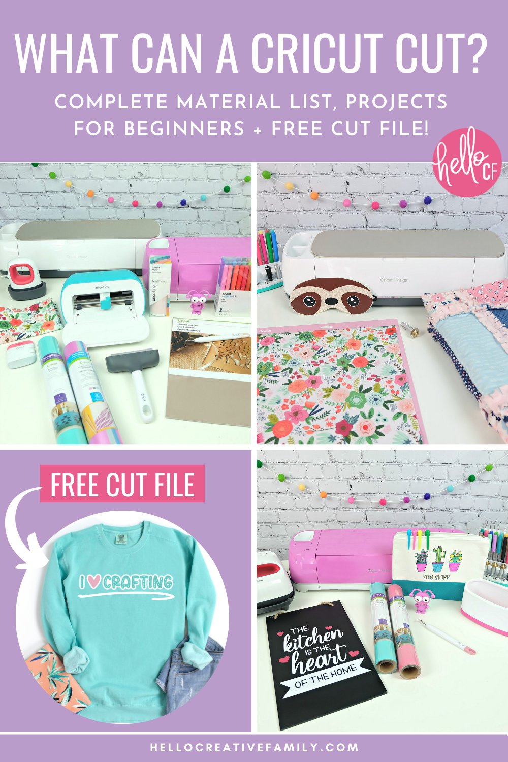 What Materials Can A Cricut Cut? Complete material list, Projects for beginners + FREE cut file!