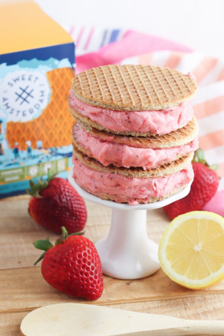 Strawberry Lemonade Sorbet Ice Cream Sandwich Recipe