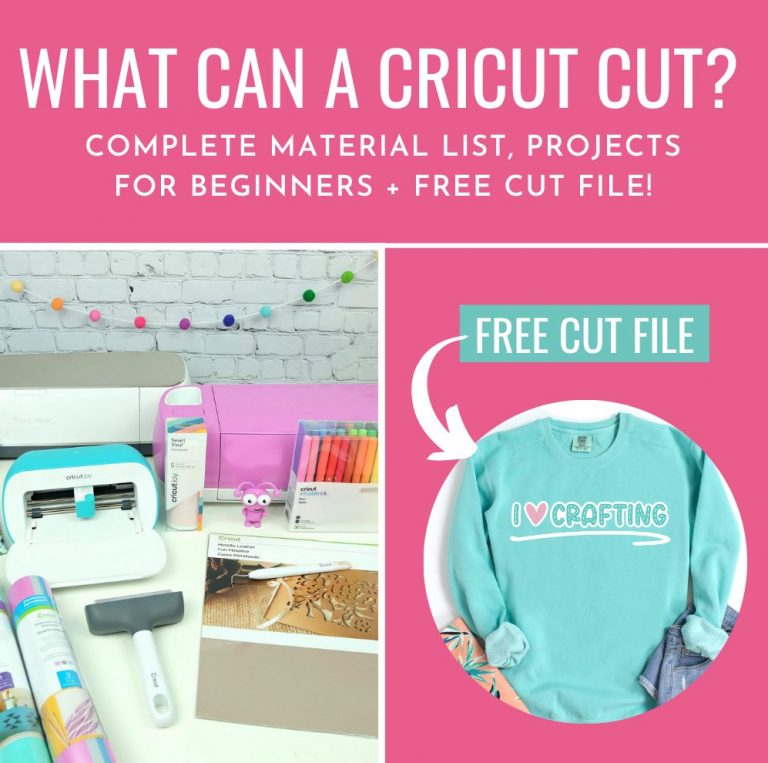 Cricut Basics: What Materials Can A Cricut Cut + Free Crafting SVG