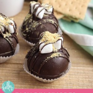 Make Easy DIY S'mores Hot Chocolate Bombs that are perfect for taking camping! These sweet treats are so fun to make for the whole family! Learn how to make s'mores hot chocolate bombs with this step by step tutorial! A delicious s'mores dessert drink!