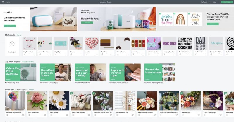Cricut Design Space Screen