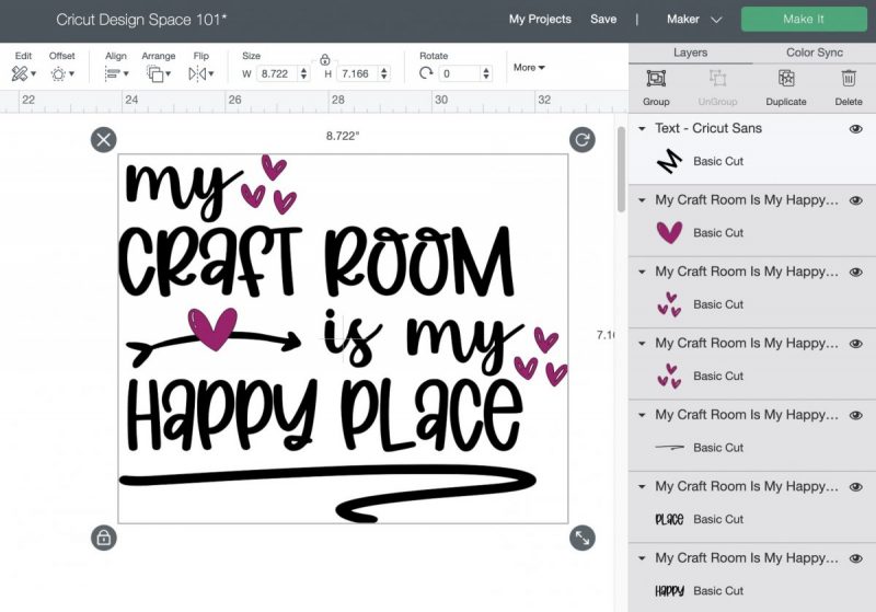 Cricut Design Space 101: Group button